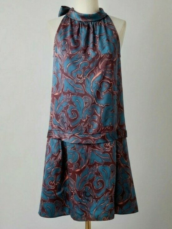 Marc By Marc Jacobs Dresses & Skirts - Marc by Marc Jacobs Silk Paisley Cutout Bow Back Dress Jewel Tone M Y2K Vintage